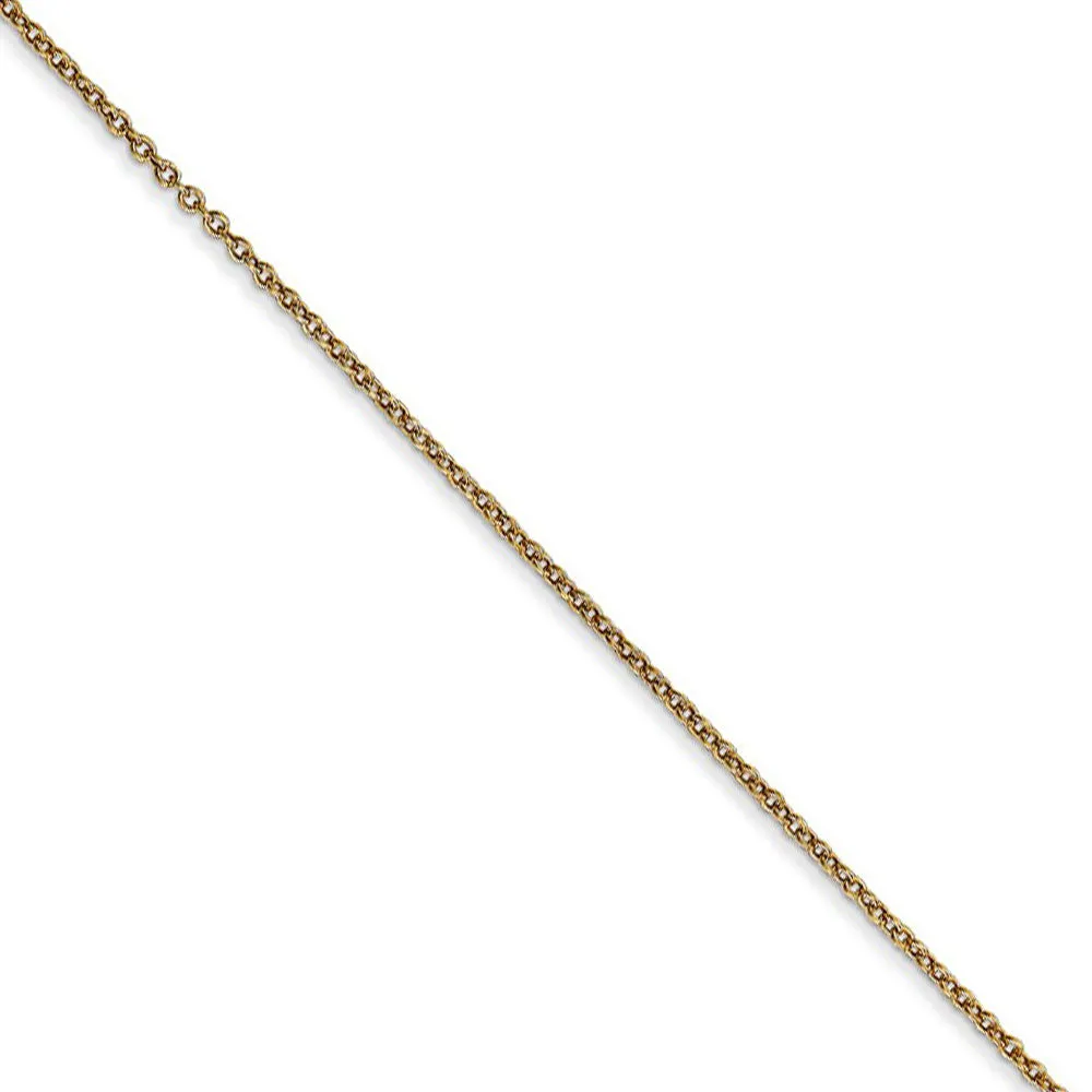 14k Yellow Gold 3D Polished Flip Flop Necklace