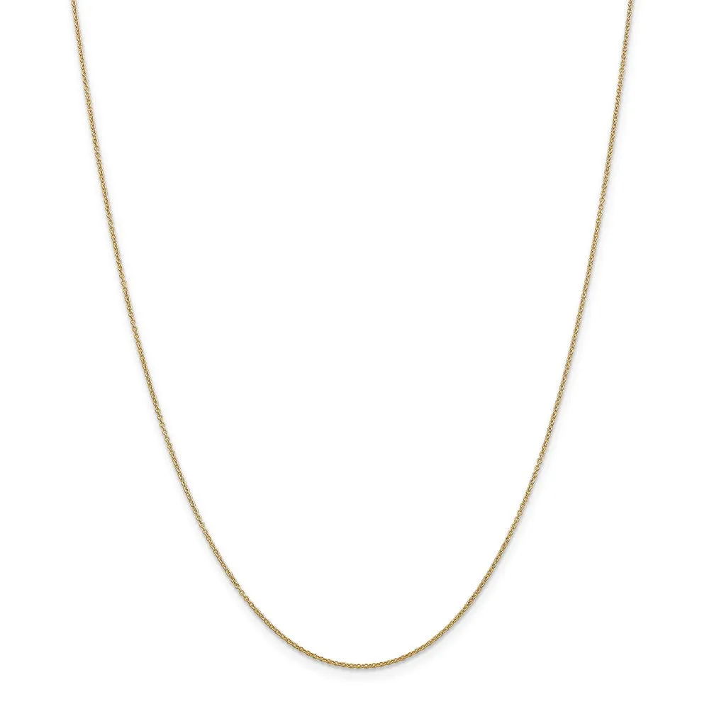 14k Yellow Gold 3D Polished Flip Flop Necklace