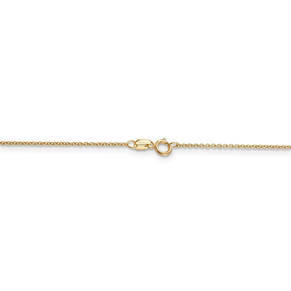 14k Yellow Gold 3D Polished Flip Flop Necklace