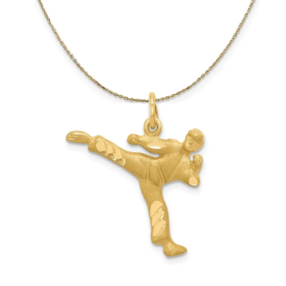 14k Yellow Gold Male Karate Necklace