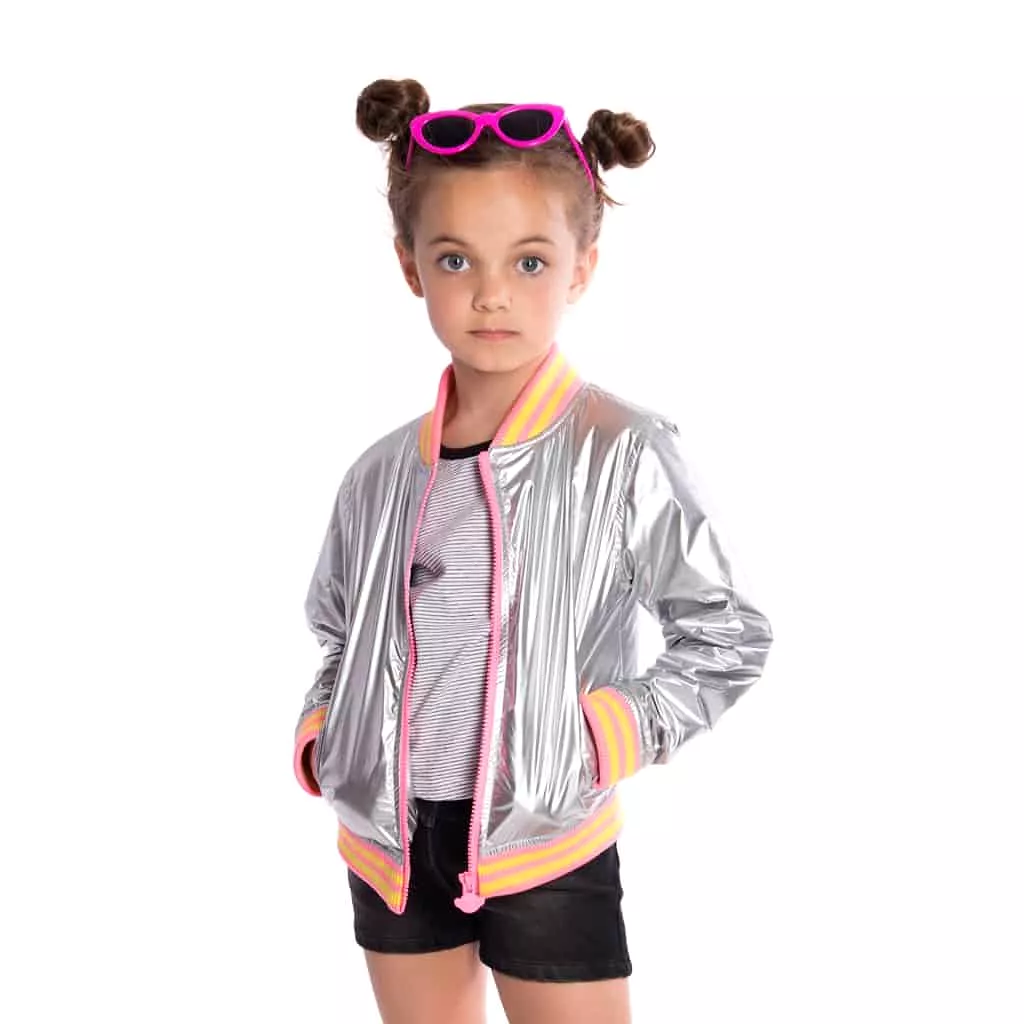 Appaman Nikki Bomber Jacket, Silver