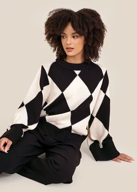 Black/White Aren Sweater