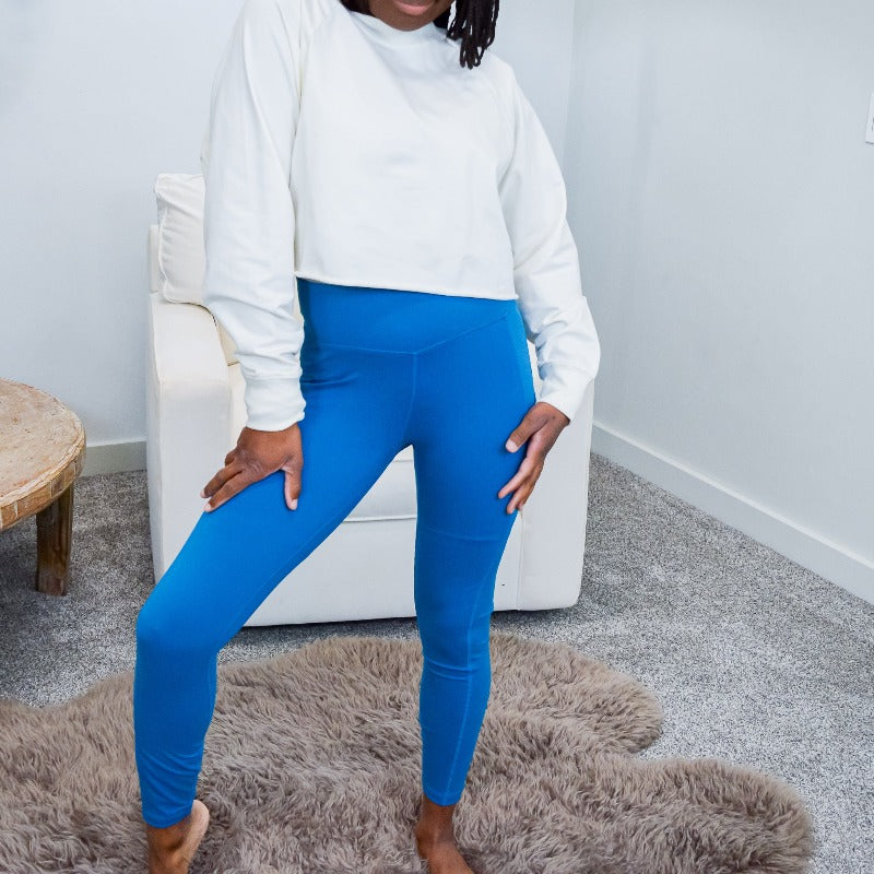 Blue Butter Soft Full Length Workout Leggings