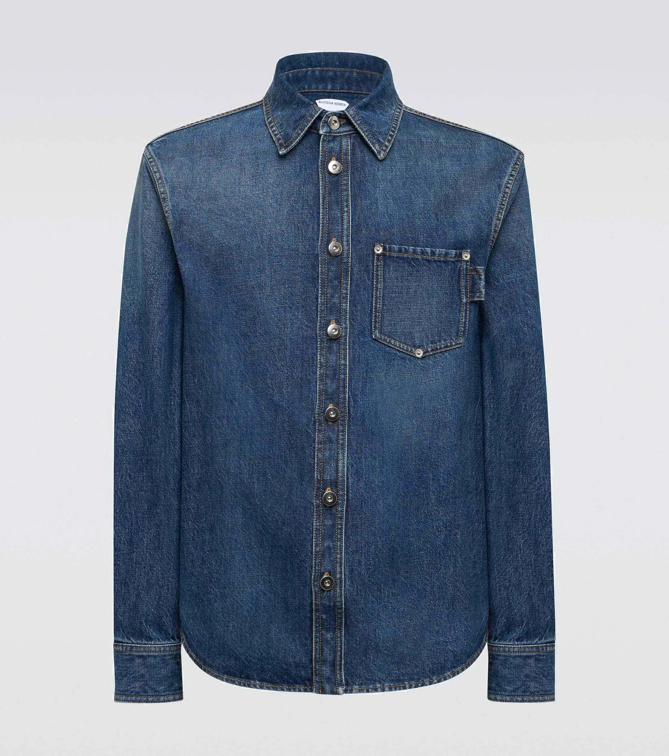 BOTTEGA VENETA  |Denim Street Style Plain Cotton Washed denim Shirts