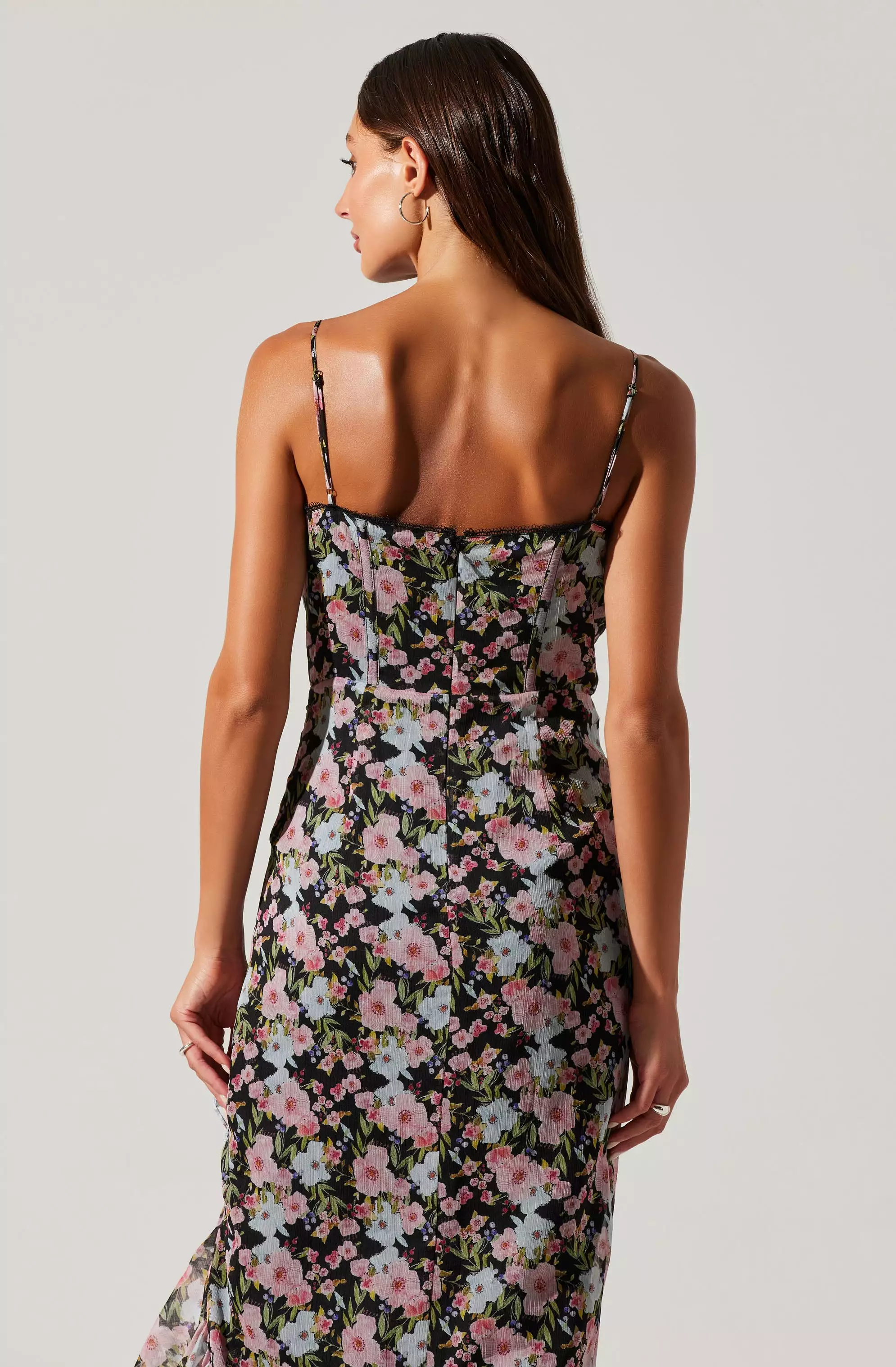 Brisbane Asymmetrical Floral Midi Dress