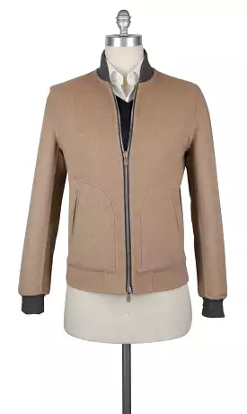 Brunello Cucinelli Beige Reversible Bomber Jacket