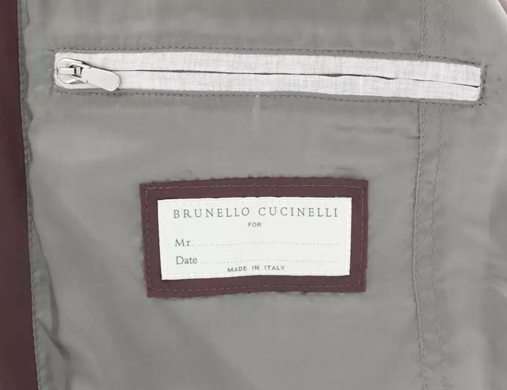 Brunello Cucinelli Burgundy Red Bomber Jacket