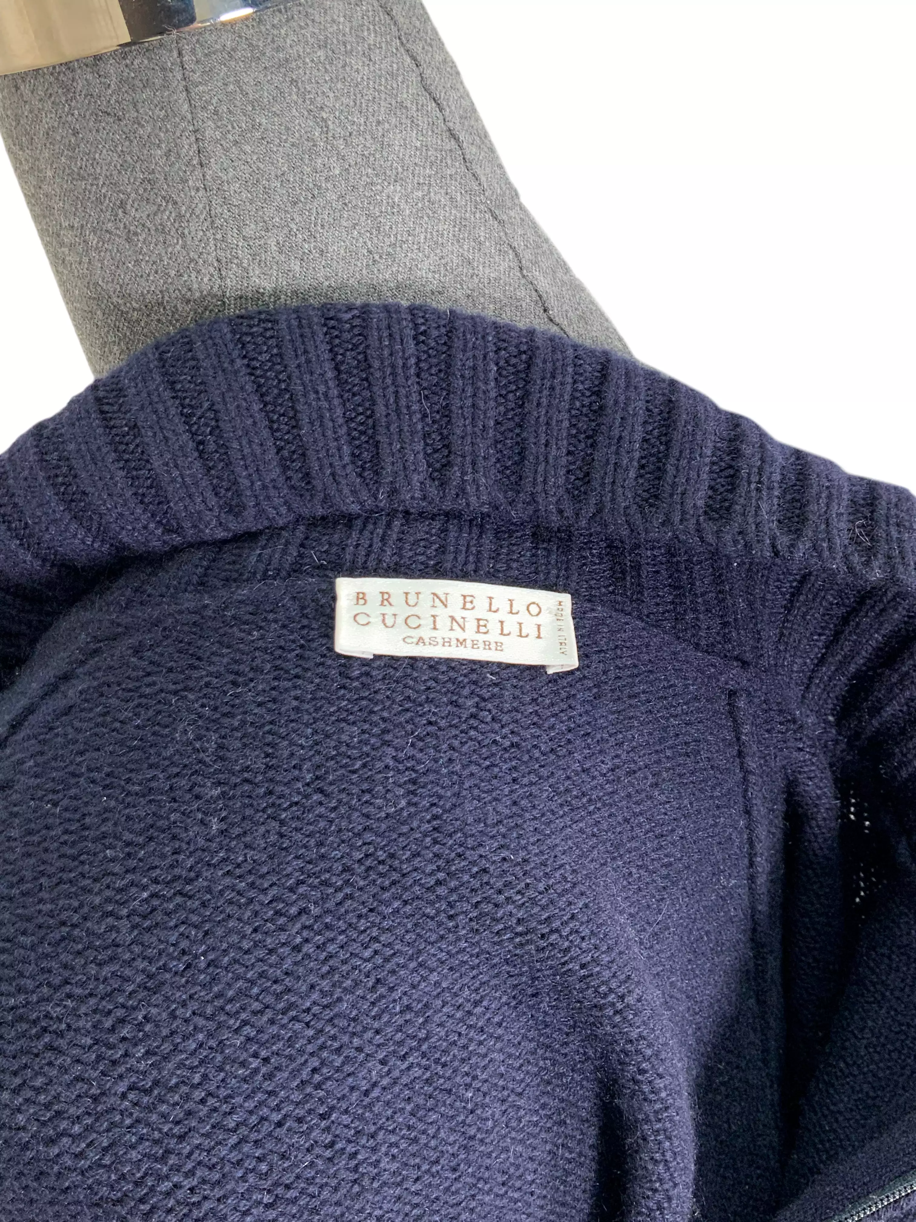 Brunello Cucinelli Cashmere Zip Sweater Size S