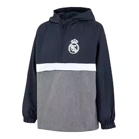 Cazadora Canguro Impermeable Niños Azul Marino/Gris