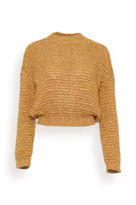 Chamois Tape Roundneck Sweater in Honey