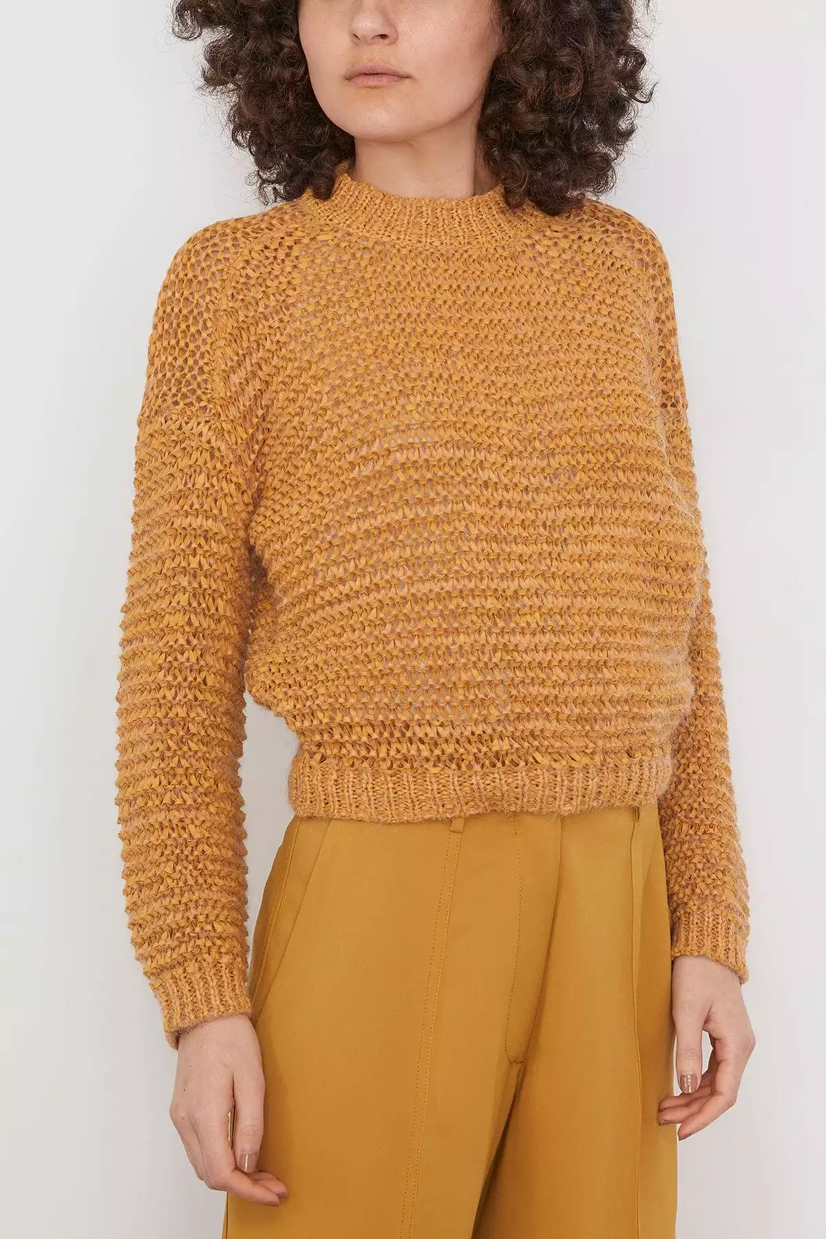 Chamois Tape Roundneck Sweater in Honey