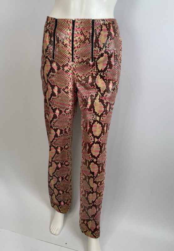 Chanel 00T, 2000 Transition Collection Multicolor Python Snakeskin Pants Trousers FR 38 US 4/6