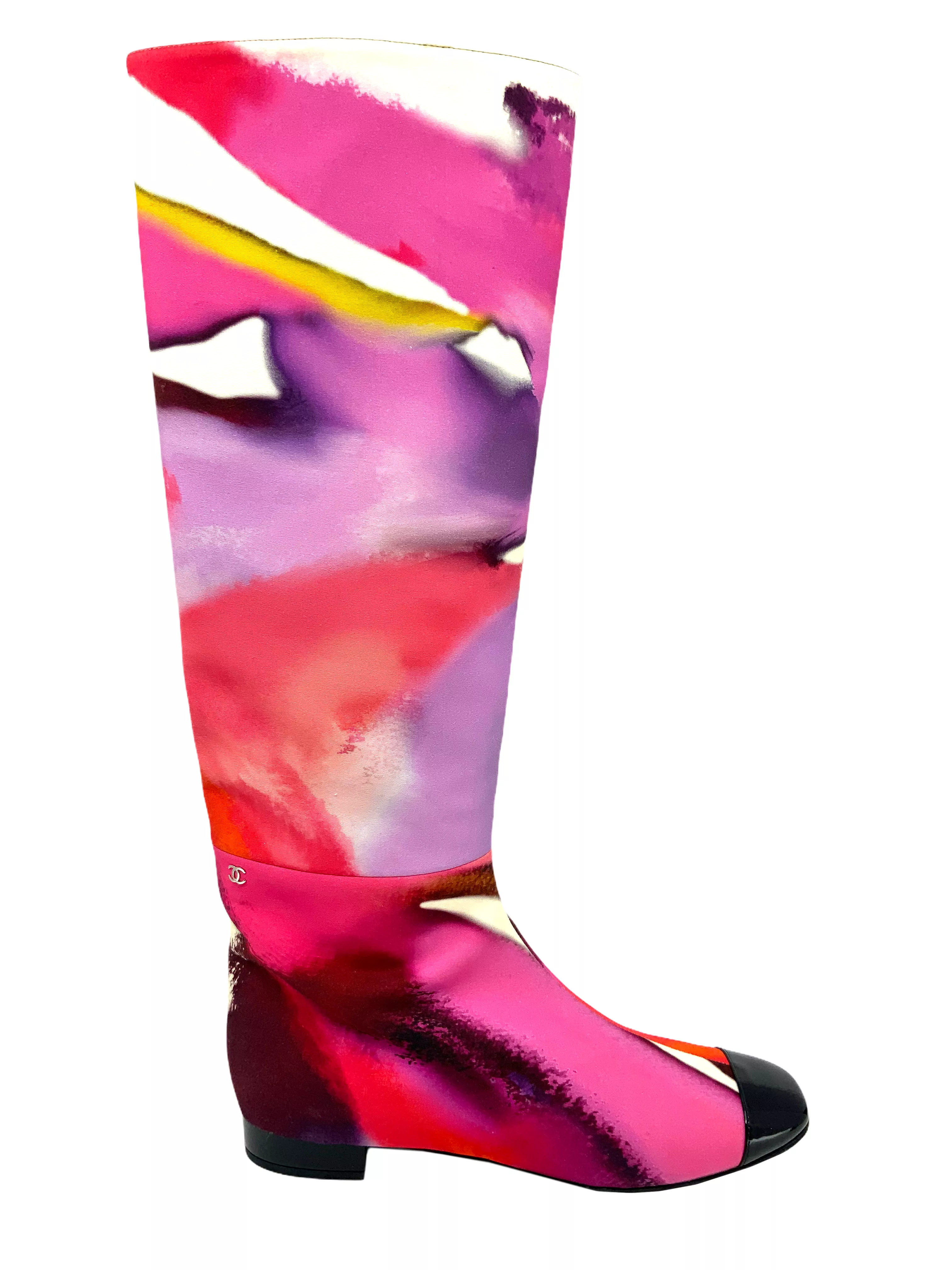 Chanel Tie-Dye Cap-Toe Boots Size 11