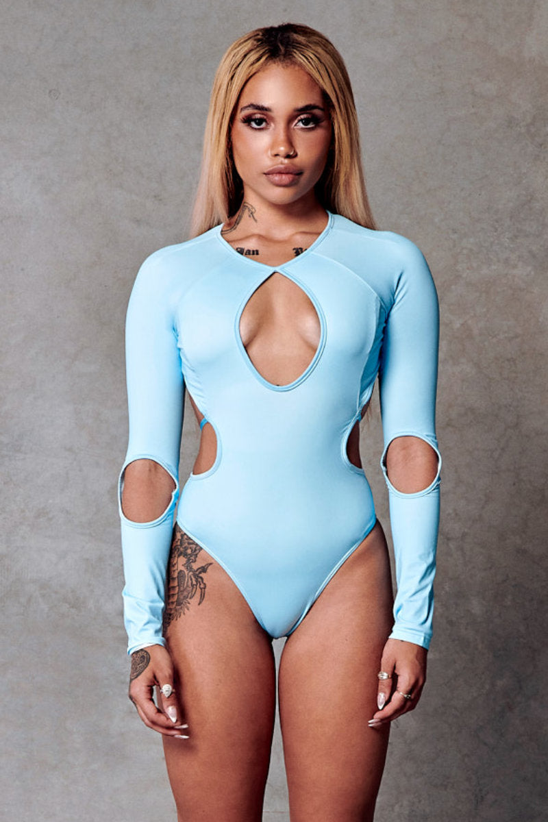 CXIX 119 Plunge Bodysuit - Blue