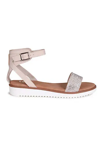 Dazzel Diamante Strap Sandals by Linzi | Look Again