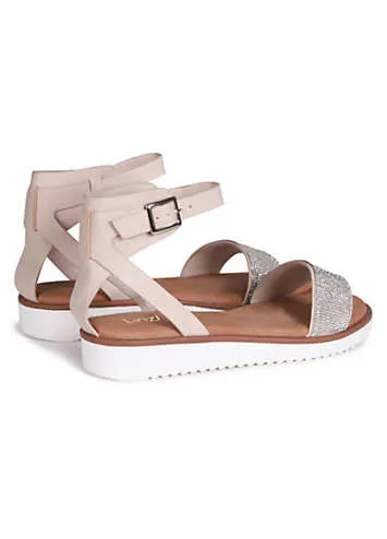 Dazzel Diamante Strap Sandals by Linzi | Look Again