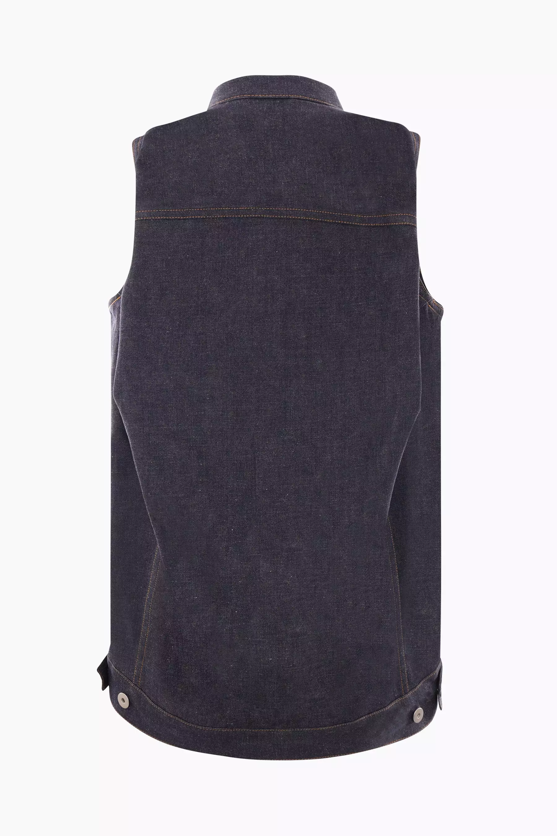 denim sleeveless dress