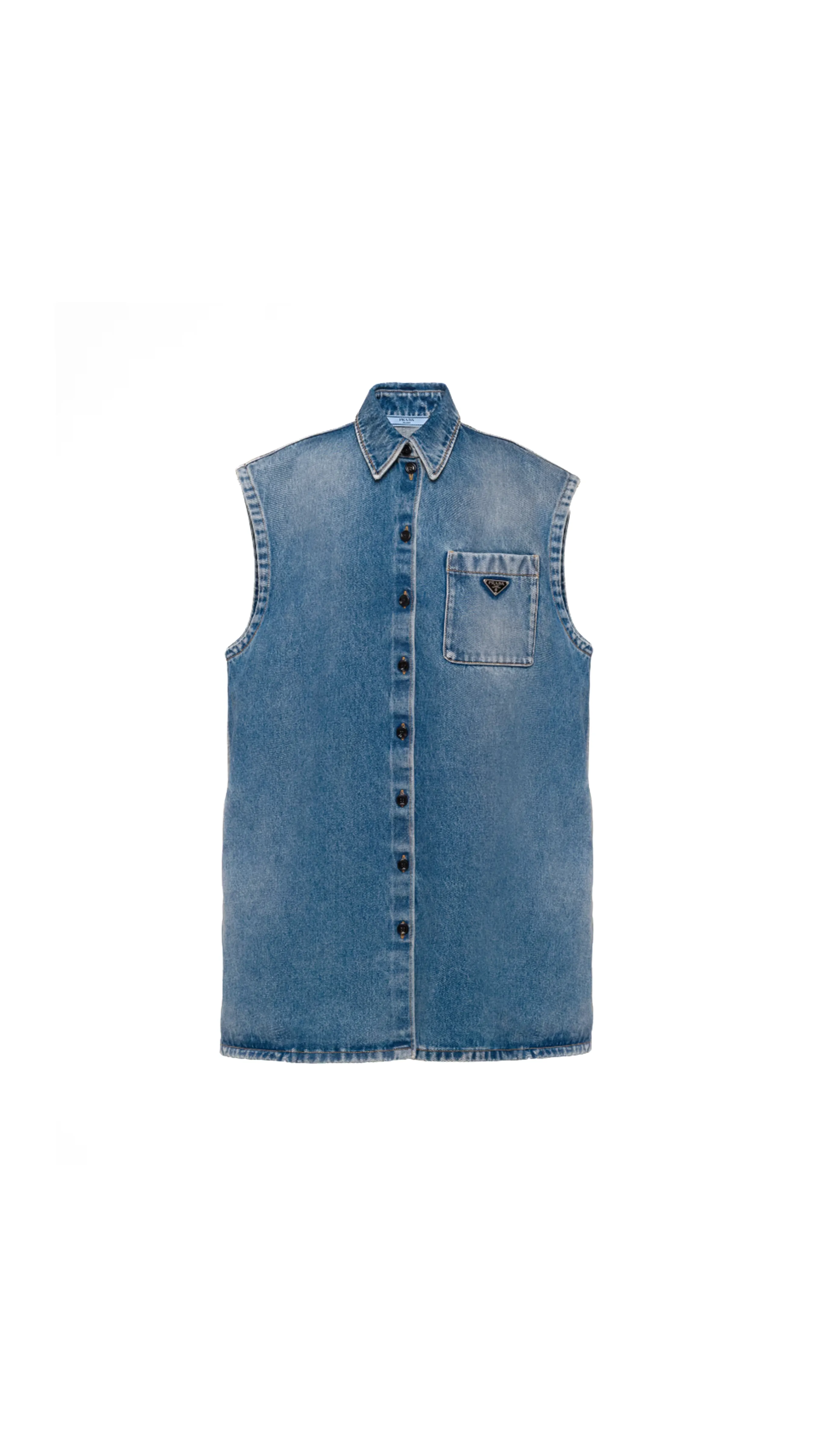 Denim Sleeveless Shirt