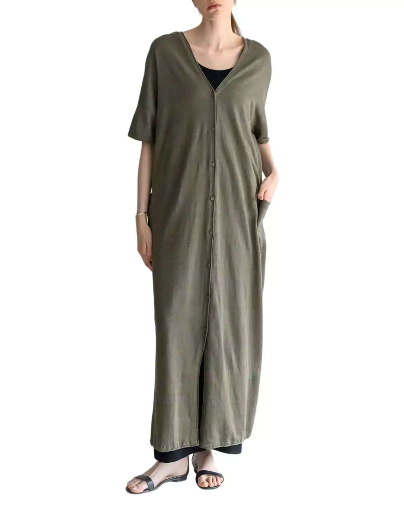 Dress for woman CT24135 KHAKI C.T. plage