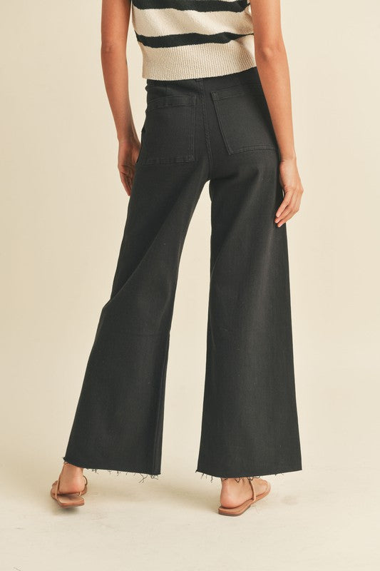 Dye & Wash Wide Leg Pants