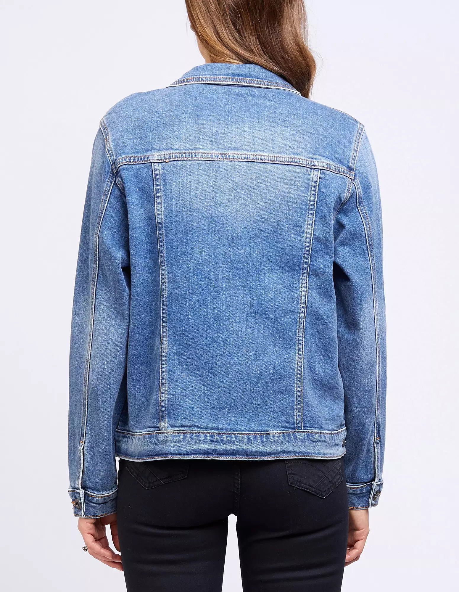 Elm Angie Denim Jacket - Mid Blue Denim