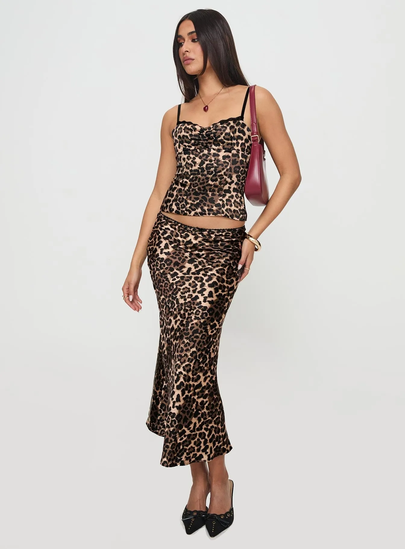 Enigmatic Maxi Skirt Leopard