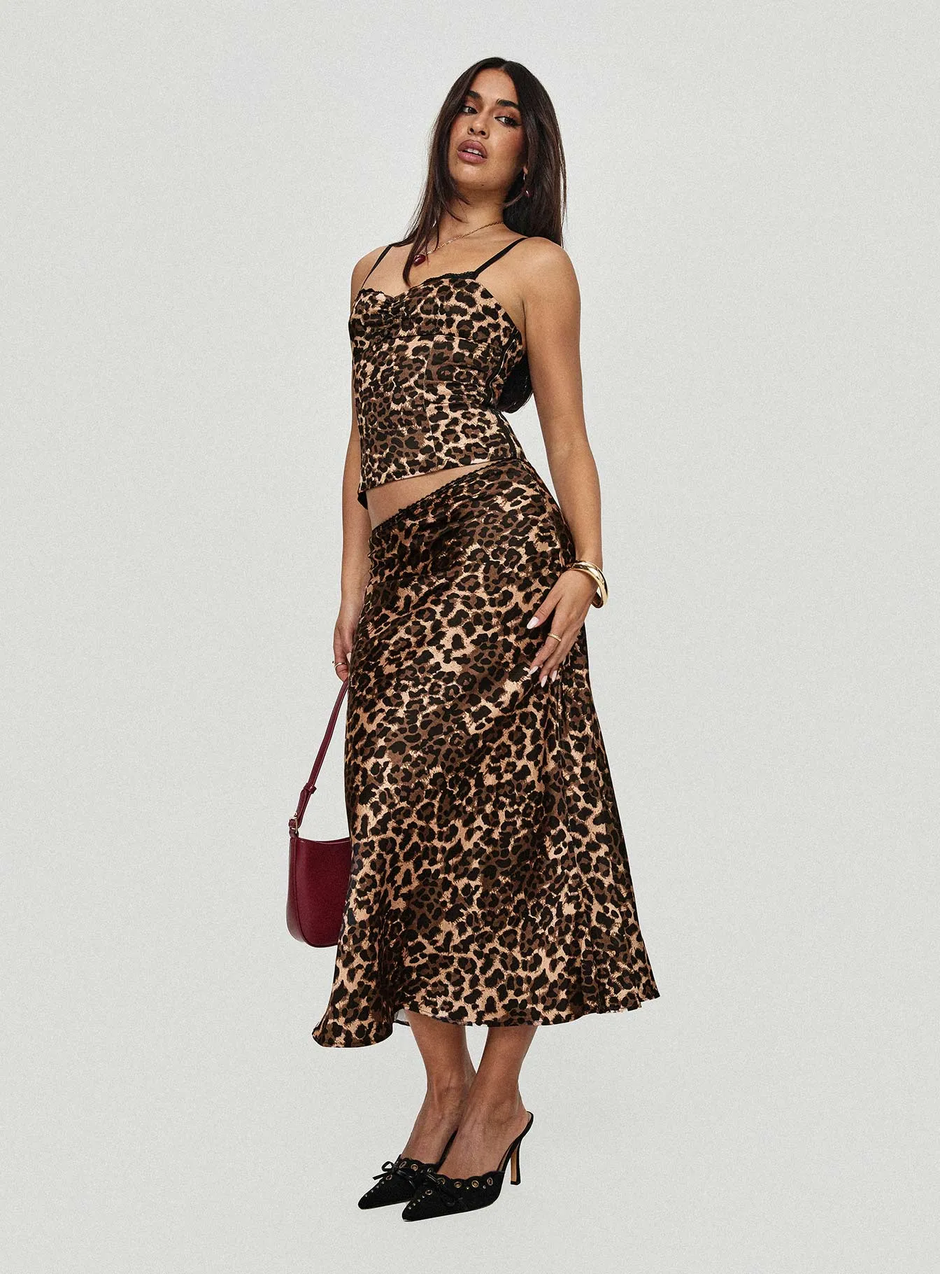 Enigmatic Maxi Skirt Leopard