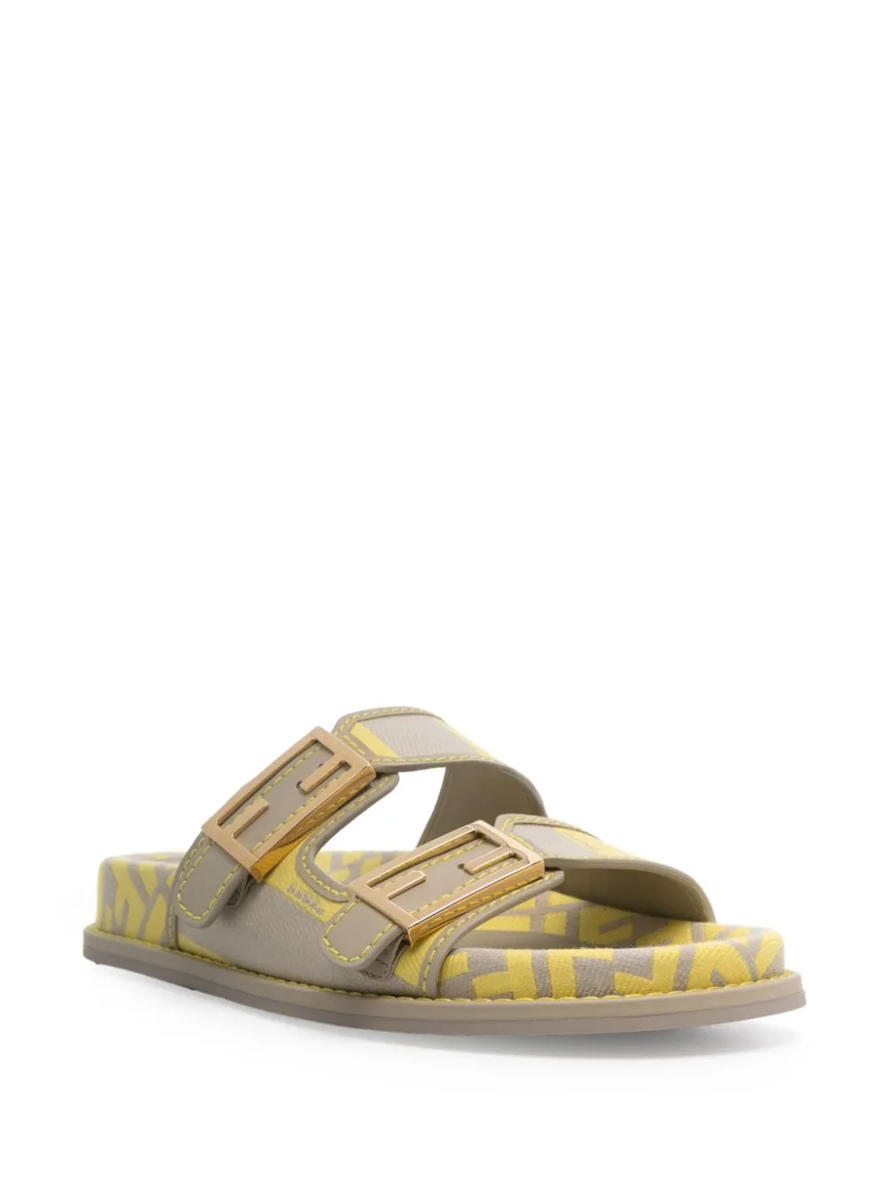 FENDI Chic Almond-Toe Dual-Strap Sandals