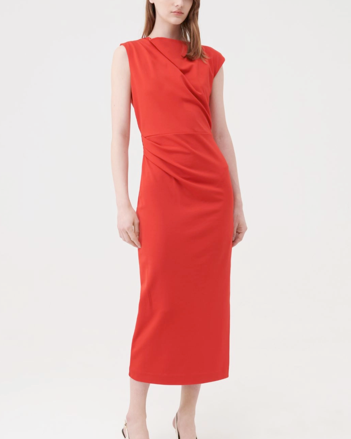 Flo Jersey Midi Dress (Red)