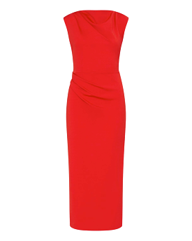 Flo Jersey Midi Dress (Red)