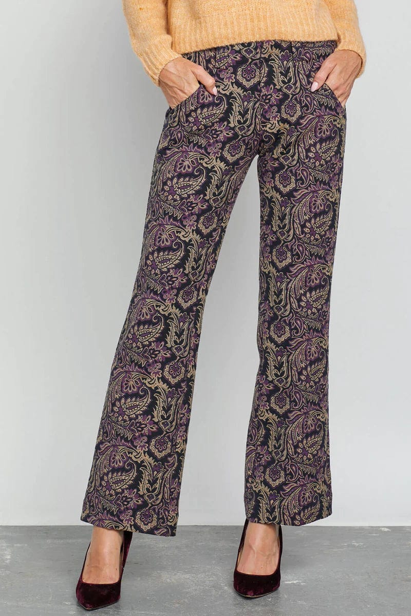 Free People Walker Relaxed Jacquard Pants - OB1557923