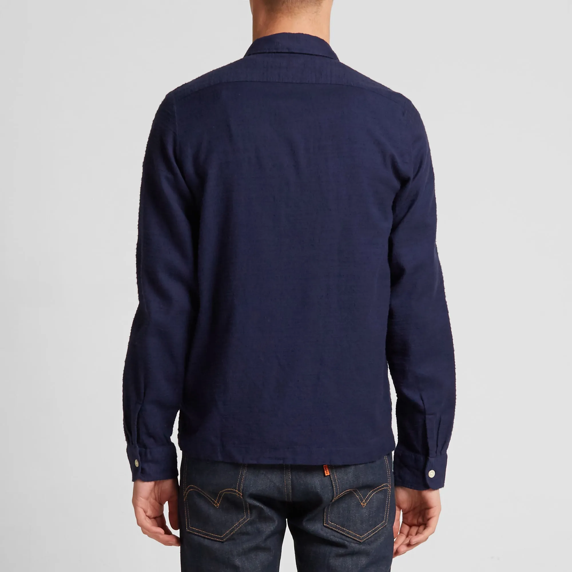 GANT Rugger Army OvershirtNavy Slub Flannel