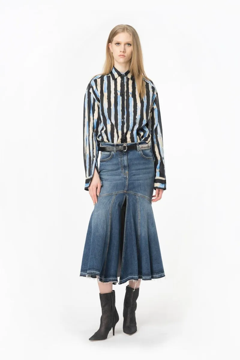 Gonna midi denim vintage donna Denim