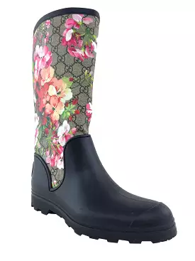 Gucci Prato GG Blooms Rain Boots Size 10