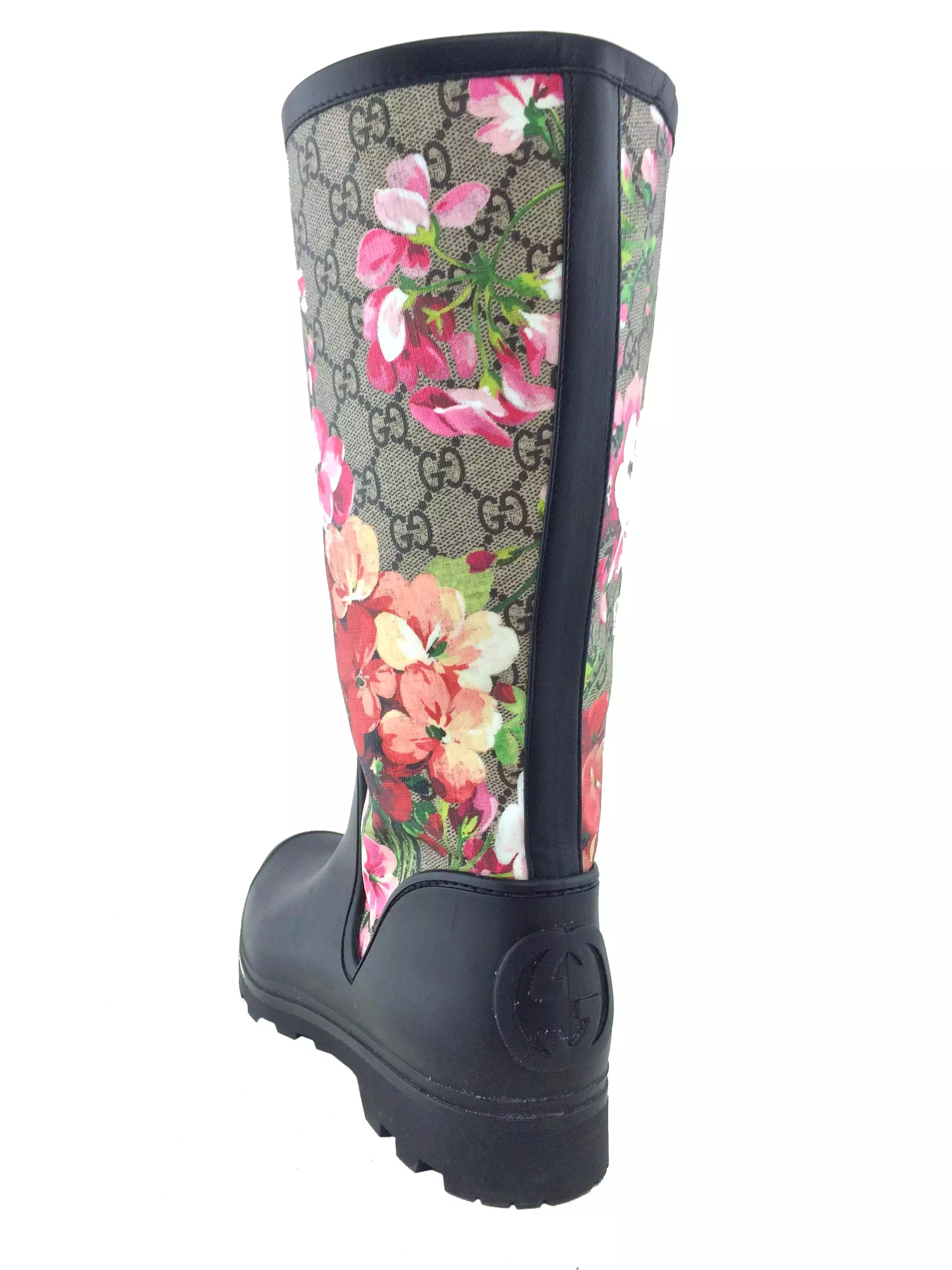 Gucci Prato GG Blooms Rain Boots Size 10