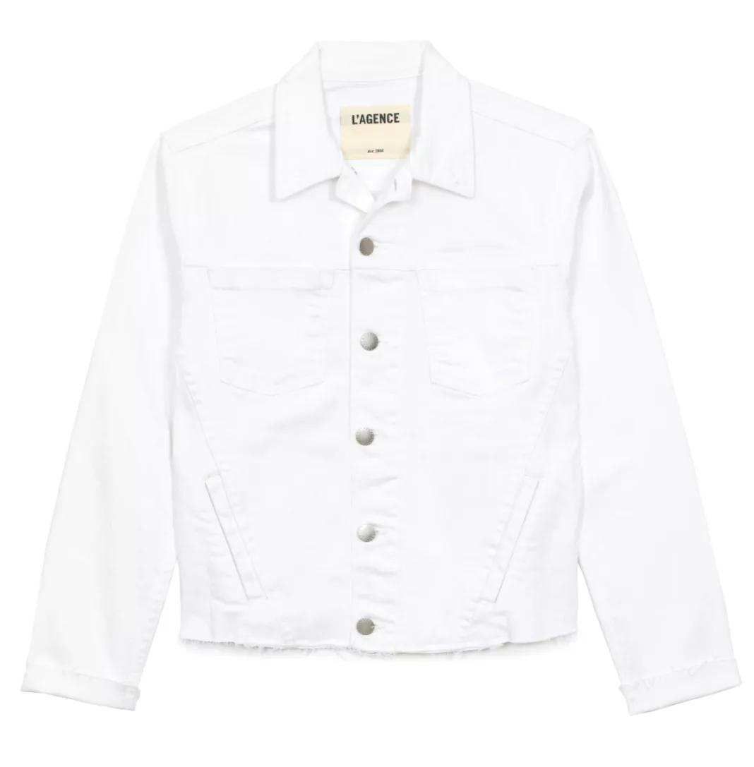 Janelle Slim Denim Jacket (Blanc)