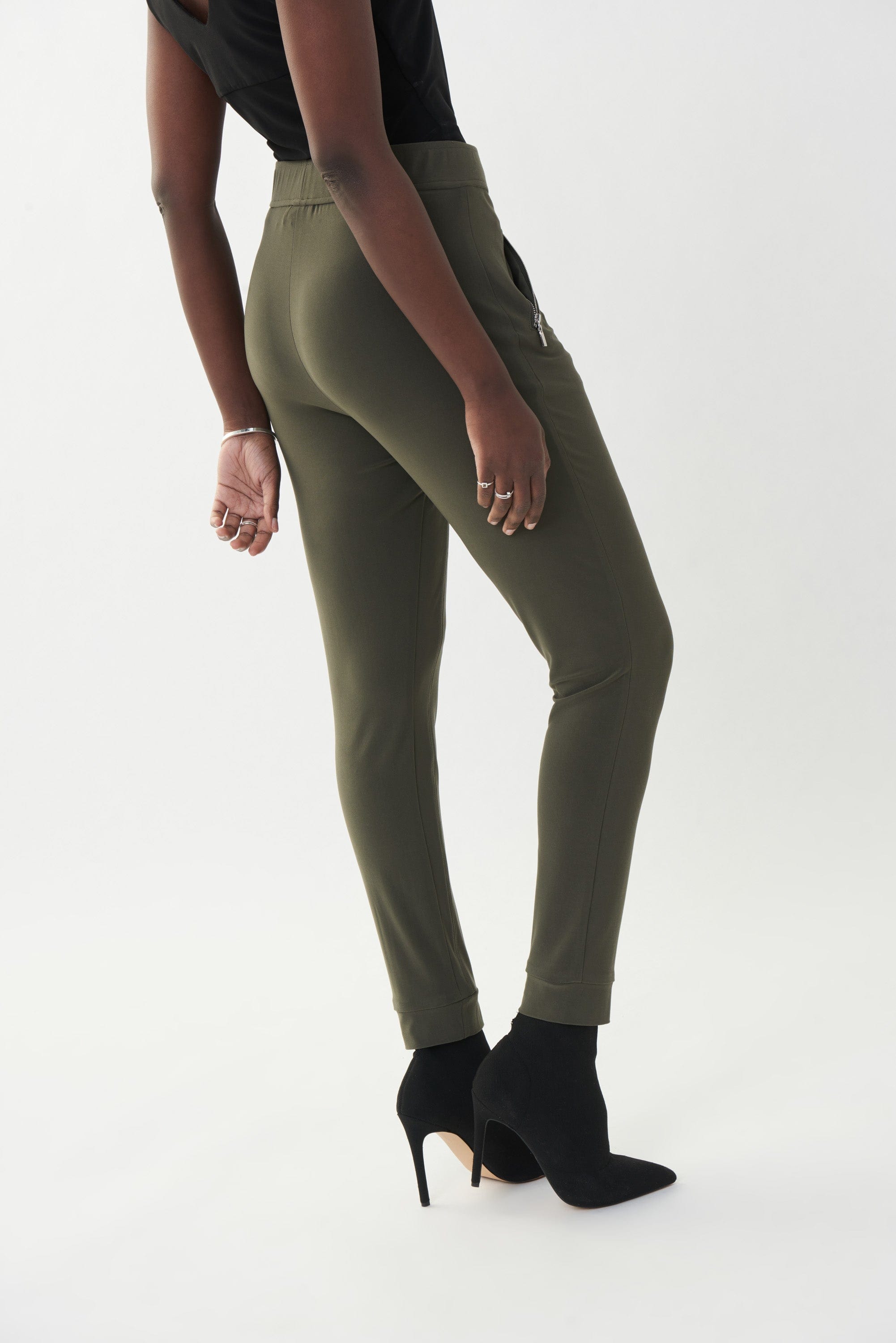 Joseph Ribkoff Drawstring Avocado Green Pants - 211317R