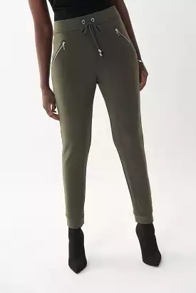 Joseph Ribkoff Drawstring Avocado Green Pants - 211317R