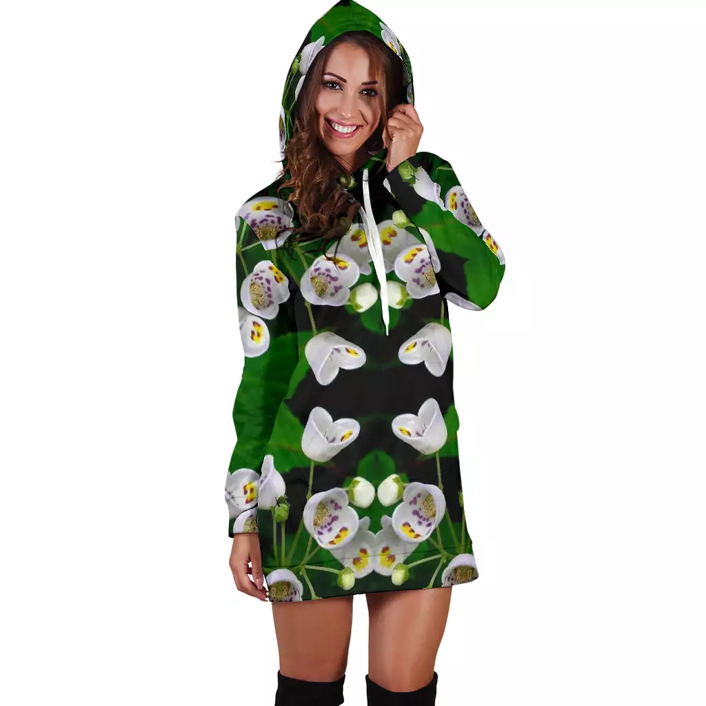 Jovellana Flower Woman Hoodie Dress