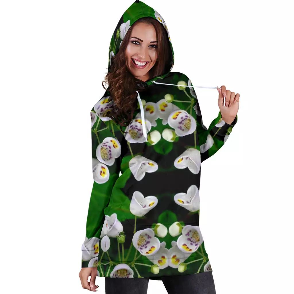 Jovellana Flower Woman Hoodie Dress