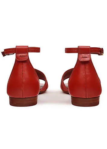 Linden Crescent Fire Red Stirrup Strap Sandals by Radley London | Look Again