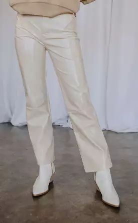 lna: faux crinkle patent pant