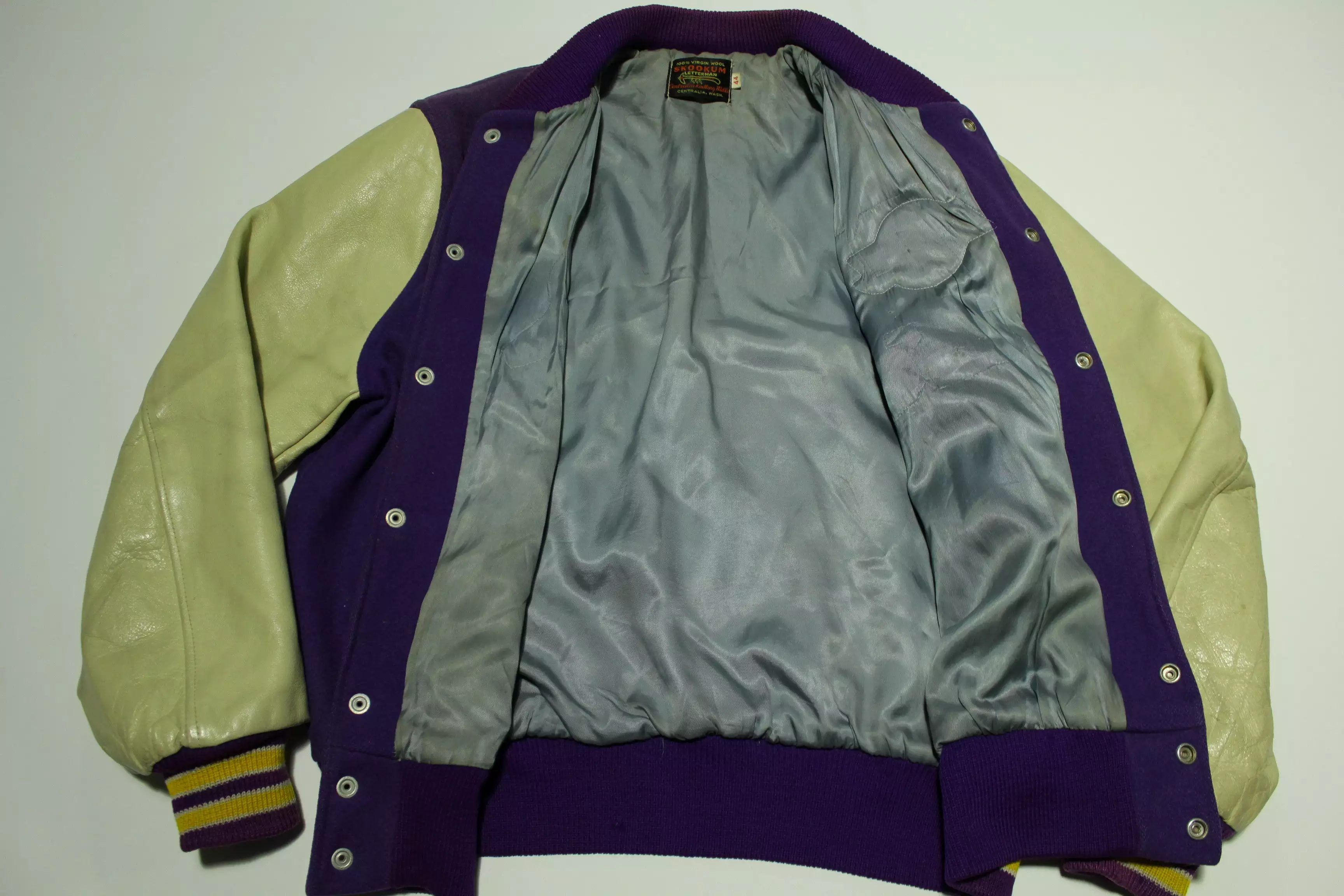 Los Angeles LA Lakers Vintage Skookum 70's Letterman's Bomber Jacket