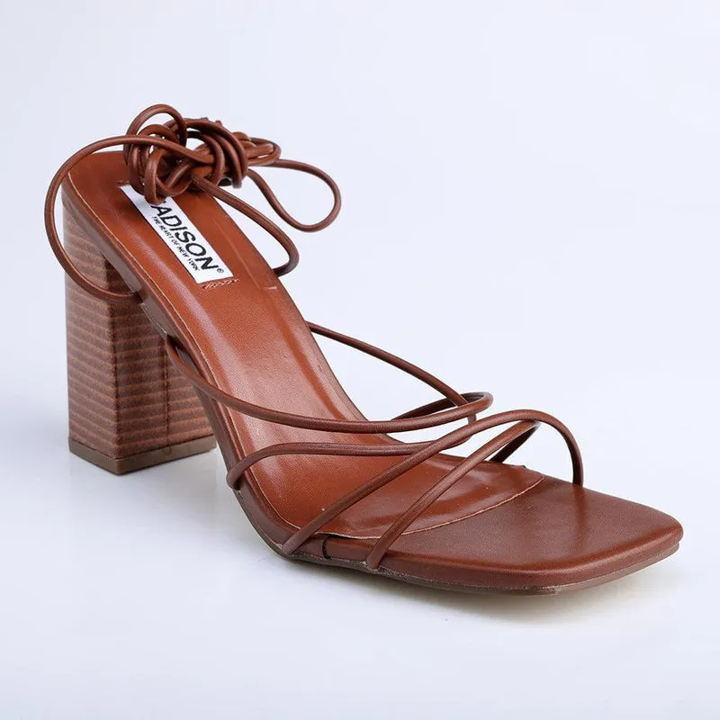 Madison Ailo Strappy Block Heel - Chocolate