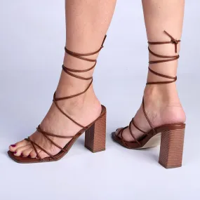 Madison Ailo Strappy Block Heel - Chocolate