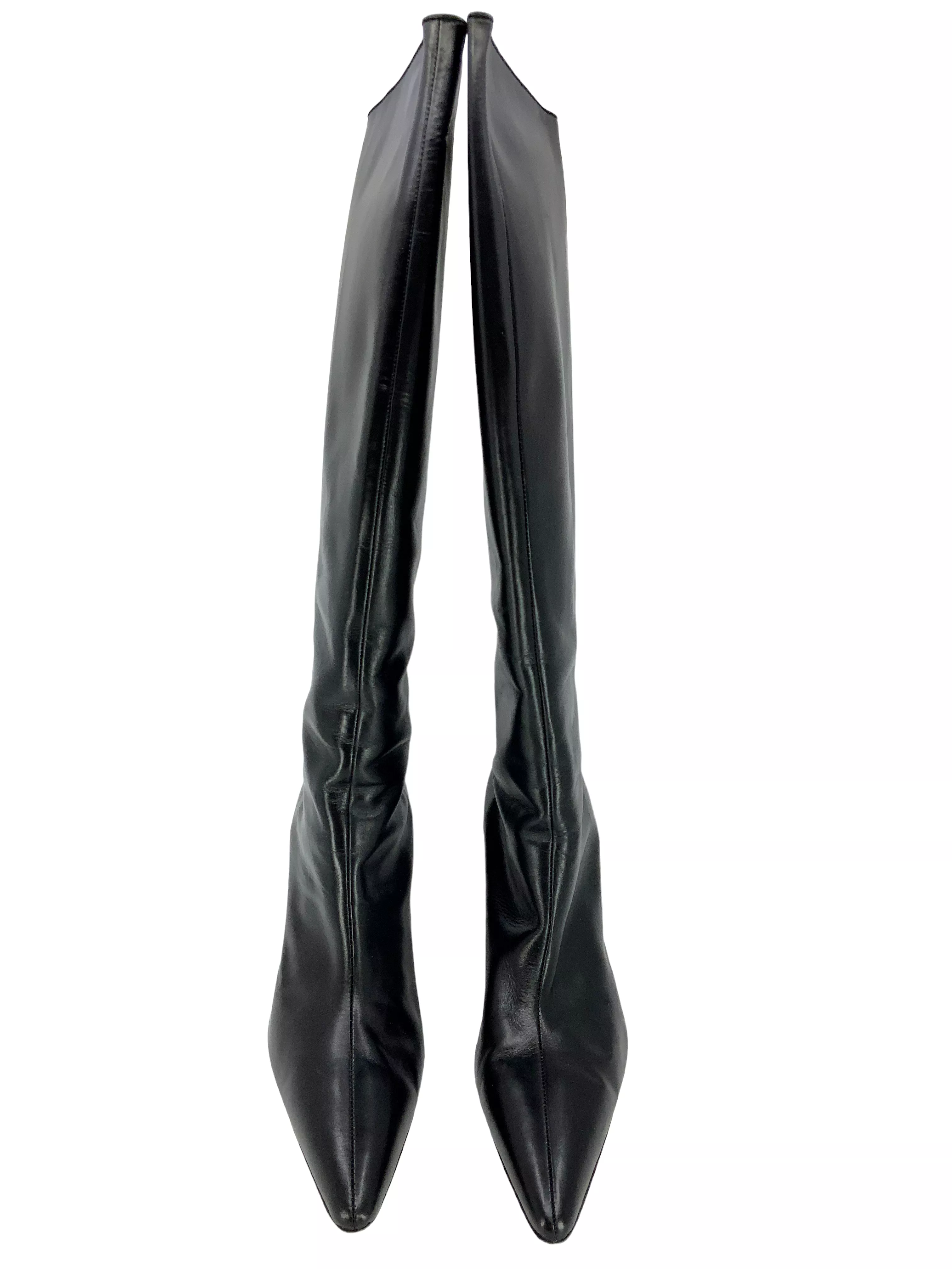 Manolo Blahnik Leather Knee-High Boots Size 11