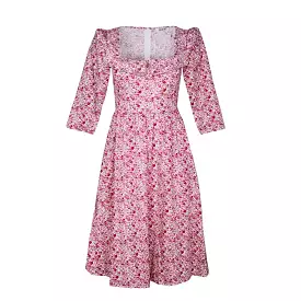 Marisol Dress / Pink + Milkly White Liberty Floral Cotton