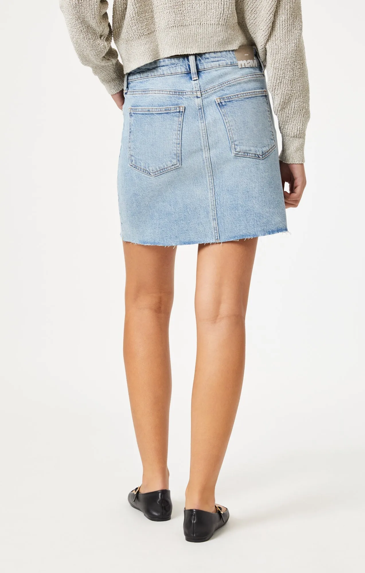 Mavi Bailey Bleached Recycled Blue Denim Skirt