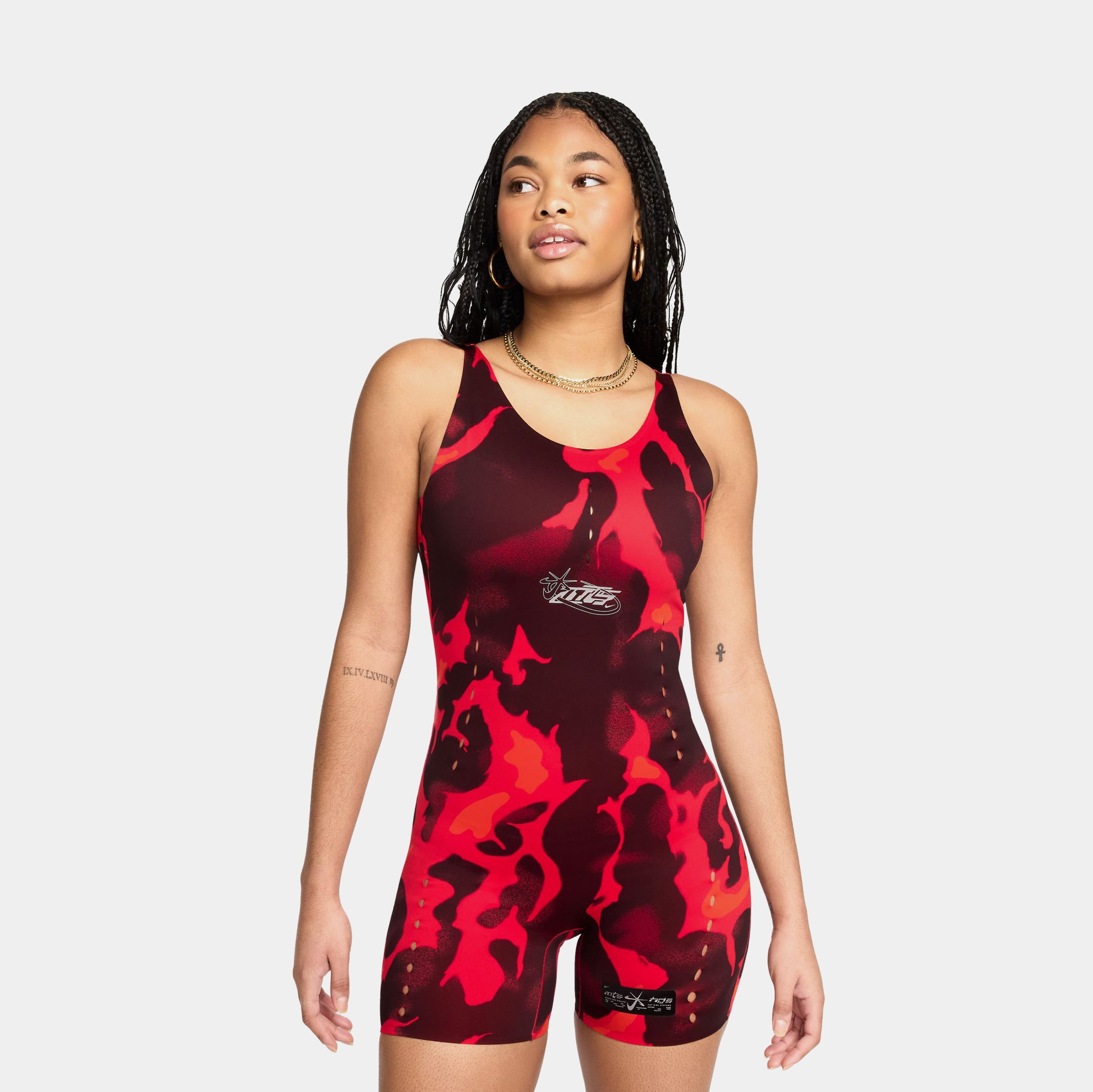 Megan Thee Stallion Womens Bodysuit (Black/Red)