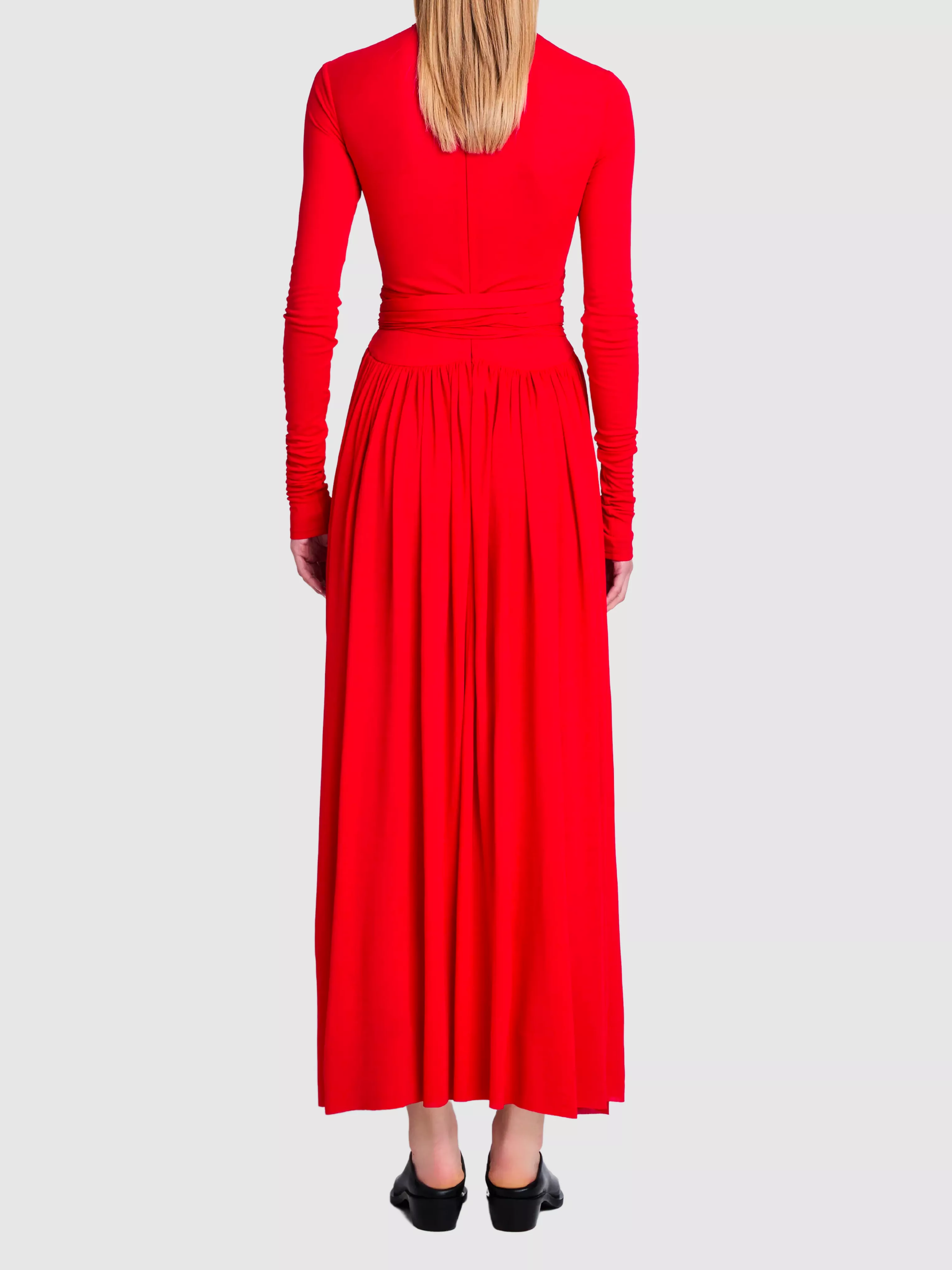 Meret Crepe Jersey Turtleneck Maxi Dress